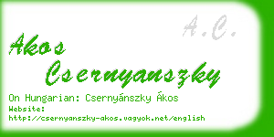 akos csernyanszky business card