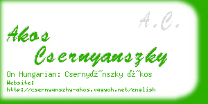 akos csernyanszky business card